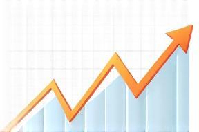 Chart displaying positive progress and improvement over time